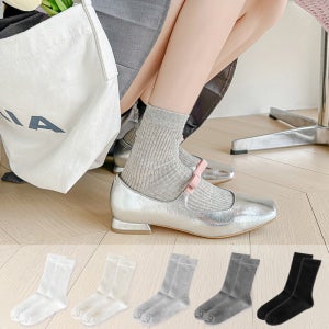 여름양말 시스루 골지 중목 여성 양말