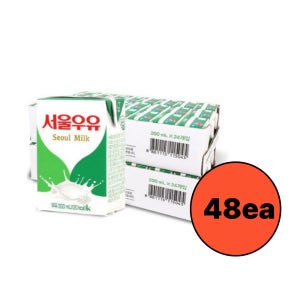 서울우유 멸균우유 200ml, 48개