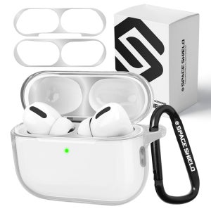 에어팟 프로 3세대 호환 퓨어 클리어 TPU 키링 케이스 + 철가루 방지 필름 2P 2in1 세트