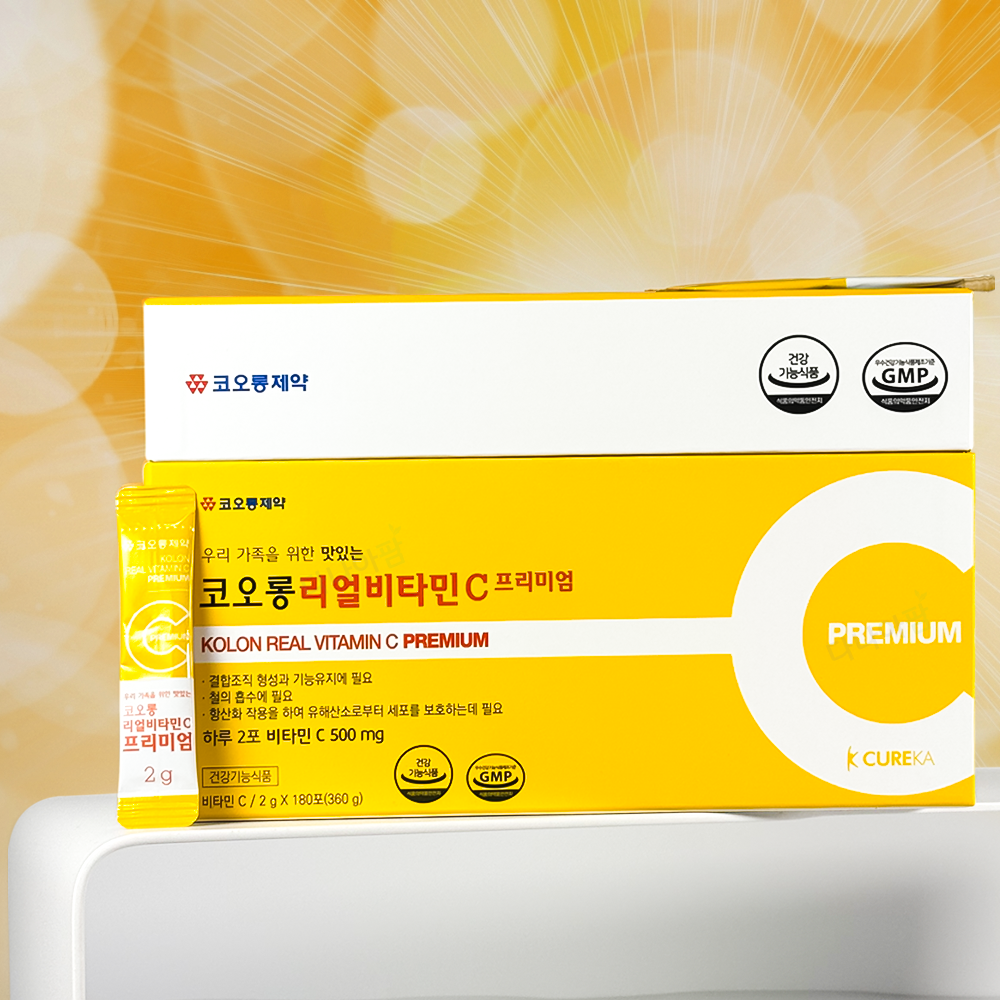 <b>비타민</b>C <b>코오롱 리얼비타민</b>c 프리미엄 180포 <b>코오롱</b>제약 3개월분