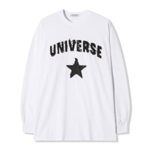 유니버스 빈티지 자수 패치 빅사이즈 오버핏 긴팔티