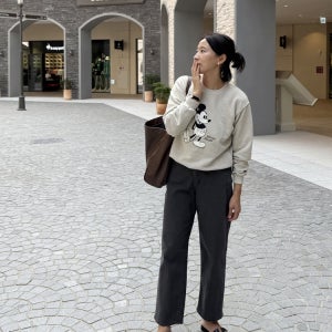 미키마우스 라운드 피그먼트 워싱 맨투맨 티셔츠 가을 겨울