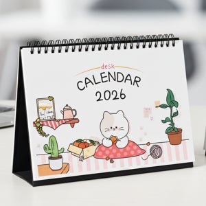 2026 귀여운 캐릭터 탁상 달력 데스크 캘린더 스케줄러 플래너 A5 사이즈