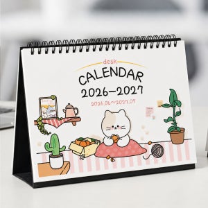 2026-2027 귀여운 캐릭터 탁상 달력 데스크 캘린더 스케줄러 플래너 A5 사이즈