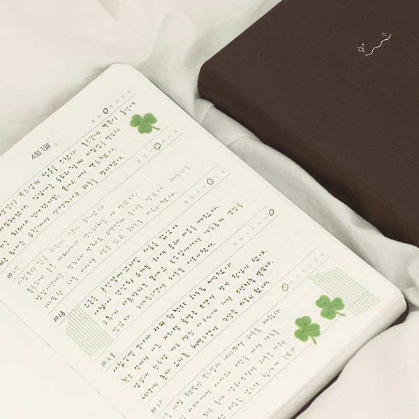 잔물결 일기장 5년 양장 다이어리 기록 감사 만년 일기 다이어리 ver.2