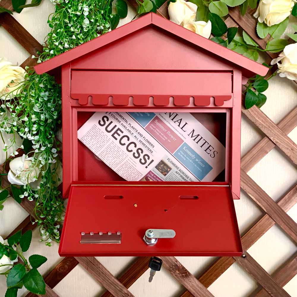 단독주택 우편함 우체통 우체함 벽걸이 실외 편지통 베이지