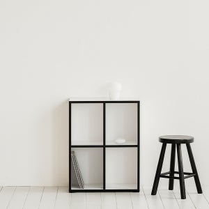 그로잉핏 낮은 책장 거실 서재 다용도 책장 580x300x746, 2단, C형 화이트