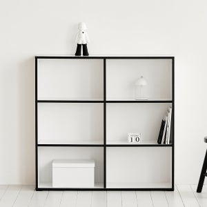 그로잉핏 낮은 책장 거실 서재 다용도 책장 1140x300x1106, 3단, B형 화이트