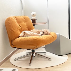 6가지컬러 케이퍼 회전 소파 안락의자 1인용 패브릭 인테리어의자 옐로우