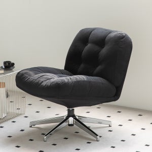 6가지컬러 케이퍼 회전 소파 안락의자 1인용 패브릭 인테리어의자 블랙