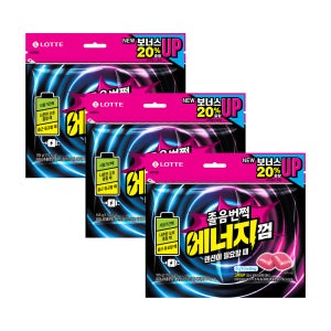 롯데웰푸드 졸음번쩍 에너지껌 리필 105g x 3개