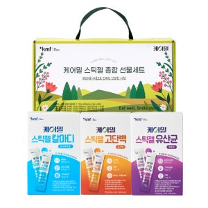 [메디푸드] 케어밀 스틱젤 선물세트 유산균 고단백 칼마디 보충제 25g 15개입