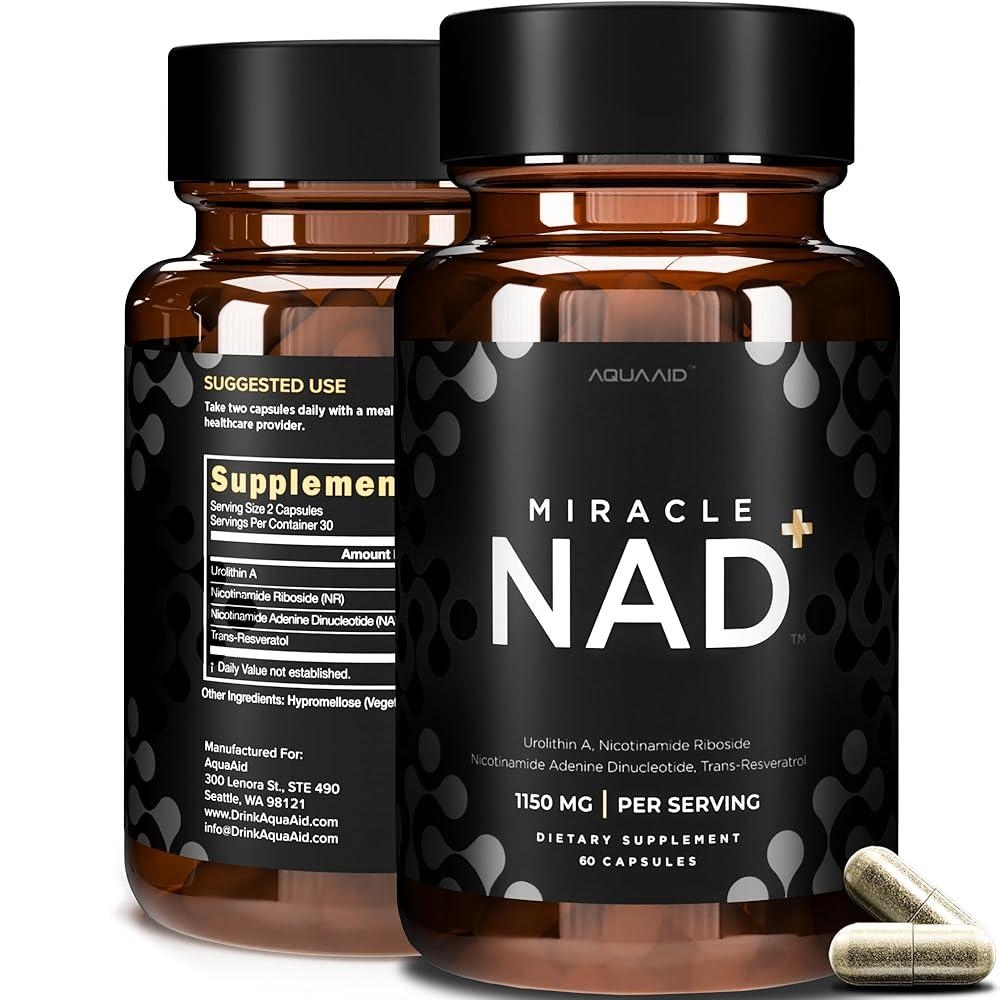 아쿠아에이드 AQUAAID Miracle NAD 60정 <b>노화방지</b> 영양제
