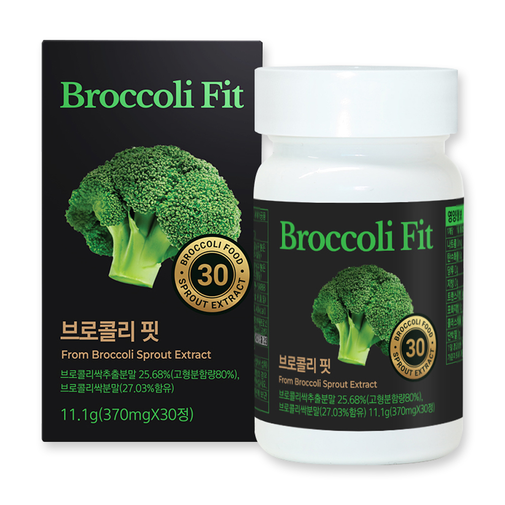 <b>브로콜리</b> 핏 설포라판 신선초분말 항산화 활성산소 제거 <b>새싹 추출물</b> 30정, 1개