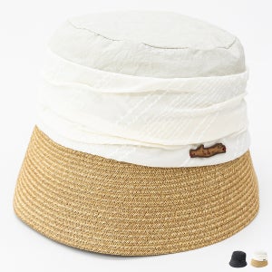 중년 여성 여름 버킷햇 밀짚모자 린넨 벙거지 모자