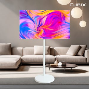 무빙큐빅스 삼탠바이미 화이트에디션 101cm(40인치) FHD QLED 스마트티비 X1시리즈 셋트 이동식 TV 삼텐바이미 중소바이미