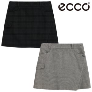 에코 골프웨어 여성 골프 치마 체크 패턴 포켓 카고 스커트 가을 어패럴 RDCSK20060