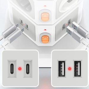 타워형멀티탭 고전력멀티탭 대용량 고용량 6구 4000w