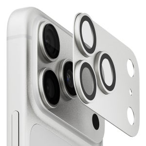 지모 풀커버 메탈 카메라 렌즈 강화유리 보호 필름 실버, 아이폰17 프로, 1매입