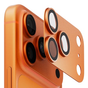 지모 풀커버 메탈 카메라 렌즈 강화유리 보호 필름 코스믹 오렌지, 아이폰17 프로, 1매입