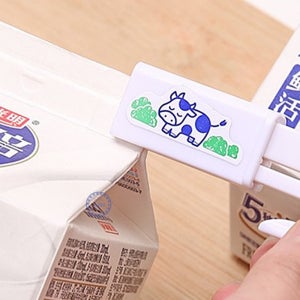 슬라이드 우유팩 홀더 2개 세트 음료팩 사용이편리한 우유클립 고정집게