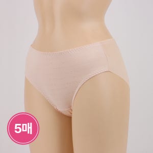 [90] 여성 데일리 미디 스판 자카드 헴 팬티 5매세트 OLWP5A102P_JQ_PK