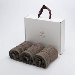 모달 타월 기프트 세트(3개입) 소노호텔앤리조트 호텔수건 40수 180g, 브라운, 3장