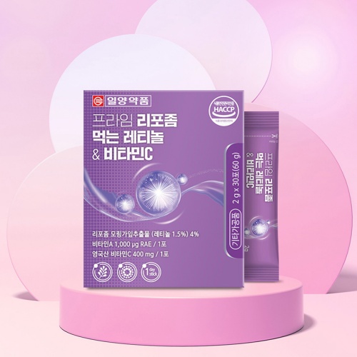 피부영양제 이너뷰티 <b>일양약품</b> 리포좀 먹는 레티놀 <b>비타민 A</b> 앤 비타민C (2gX30포)