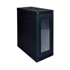 인네트워크 슬림너트 세로형 허브랙 W280xD450xH600 4U IN-VH280 블랙