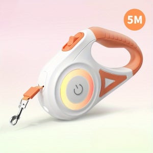 ROJECO LED 자동 리드줄 4.8m 강아지 산책용 녹색 한 사이즈