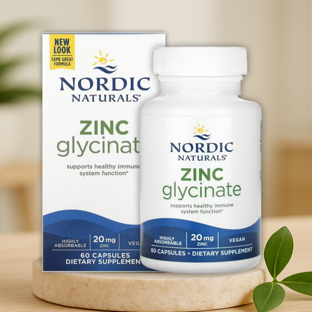 노르딕내추럴스 <b>징크 글리시네이트</b> 아연 <b>20mg</b> 60캡슐, 1개