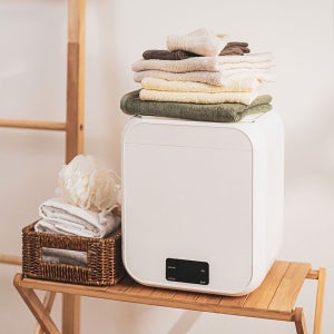 아기 미니 세탁기 소형 아기옷 운동화 속옷 수건 세탁기 1.5kg 아이보리