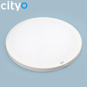 씨티오 바로 LED 센서등 30w 330mm(13인치) 와이드 현관 조명 원형-주광색