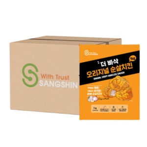 [1BOX] 더빠삭 오리지널 순살치킨 1kg x 10팩 업소용 대용량 냉동치킨