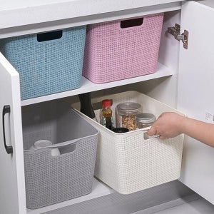 수납정리용품 플라스틱바스켓 다용도박스 속옷정리함 팬트리 소품 바구니