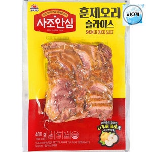 사조안심 훈제오리 슬라이스 400g x 10개 1박스 (행사)