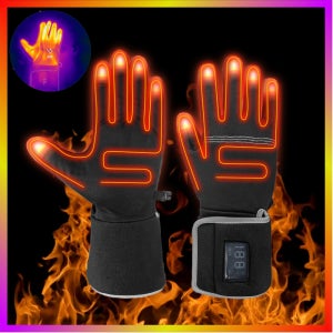 [25년형]히트맨 발열장갑 충전식 25단 온도 조절 손가락 집중 열선 온열 방한 등산 방풍 바이크 자전거 캠핑