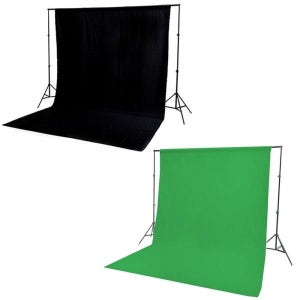 크로마키 코튼 촬영배경천 스탠드 세트 사진 소품 지 게임방송장비 스크린 개인방송장비