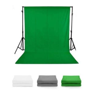 스탠드 크로마키천 스크린 배경 2x3m 유튜브 촬영용 개인방송 인터넷 그린 1인 미디어 여권사진
