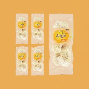 누룽지튀김 아기숭늉 뽀글이 기름제로 찹쌀 포켓 현미 식사대용 아이간식 간편한 130g 5개