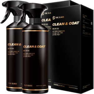 더클래스 클린앤코트 자동차 실내 세정제 코팅제 가죽클리너 500ml, 2개