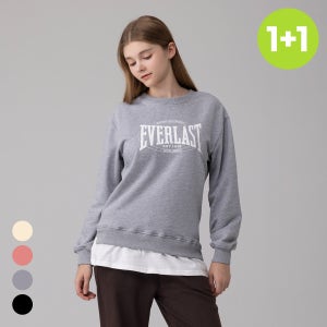 에버라스트 1+1 여성 맨투맨 숏 레이어드 티셔츠