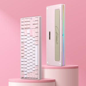 [국내정품] PMO 오로라80 풀알루미늄 유무선 기계식 키보드 핑크에디션, SUS+PP보강판, HMX 핑크에디션 특주축