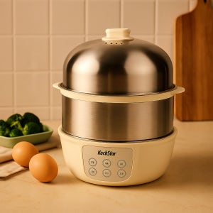 콕스타 올인원 멀티 스텐 멀티쿠커 전기 찜기 계란 고구마 호빵 스팀기 NKTMS-1000