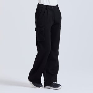 여성 울터치 원포켓 카고 와이드핏 팬츠 블랙
