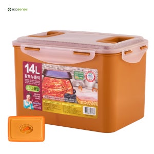 에코센스 황토 누름이 김치통 누름독 대용량용기 14L, 1개