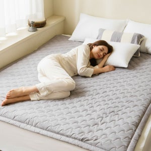 전자파없는 수면매트 26년형 한일의료기 탄소매트 아기 임산부 전기장판 EMF 전기요 패드형 퀸, 150x200cm, 연그레이