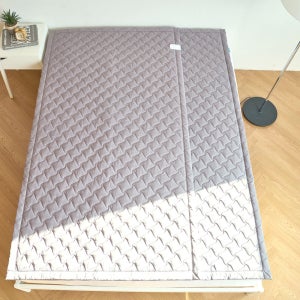 한일의료기 탄소매트 카본매트 전자파없는 전기매트 아기 임산부 거실 온열 침대용 전기요 더 두꺼운 토퍼형 퀸, 150x200cm, 연그레이