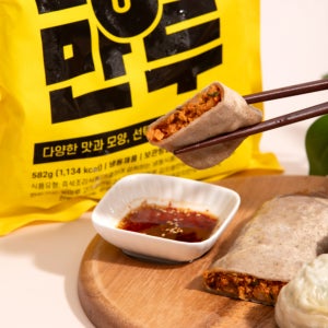속이 꽉찬 5종 조이모둠만두 582g, 고기왕만두/김치왕만두/전병/잎새고기/잎새김치 구성/ 한끼 식사 OK