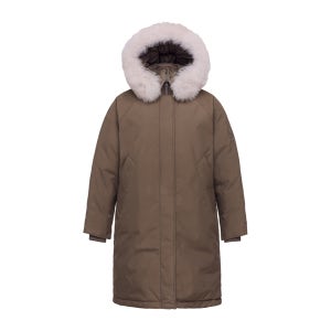 블랙야크 아이유 롱패딩 구스다운 후드 폭스퍼 히마 WSP 롱 다운자켓